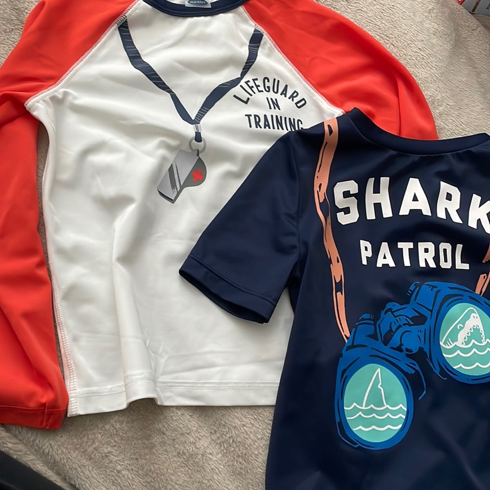 2 Boys 4T swim shirts
